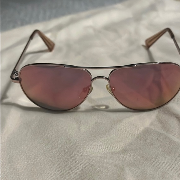 Cole Haan Pink and Silver Aviator Sunglasses - Picture 2 of 5